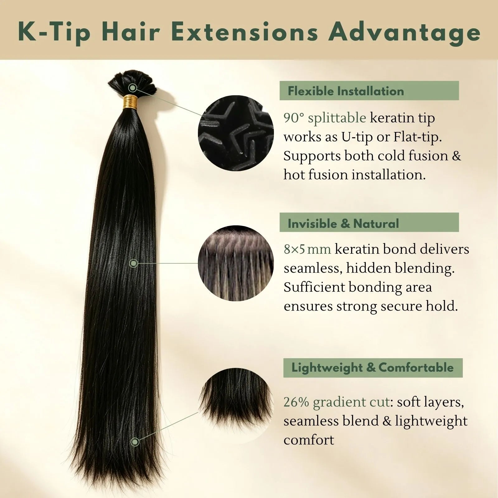 ugeat ktip hair extensions virgin human hair