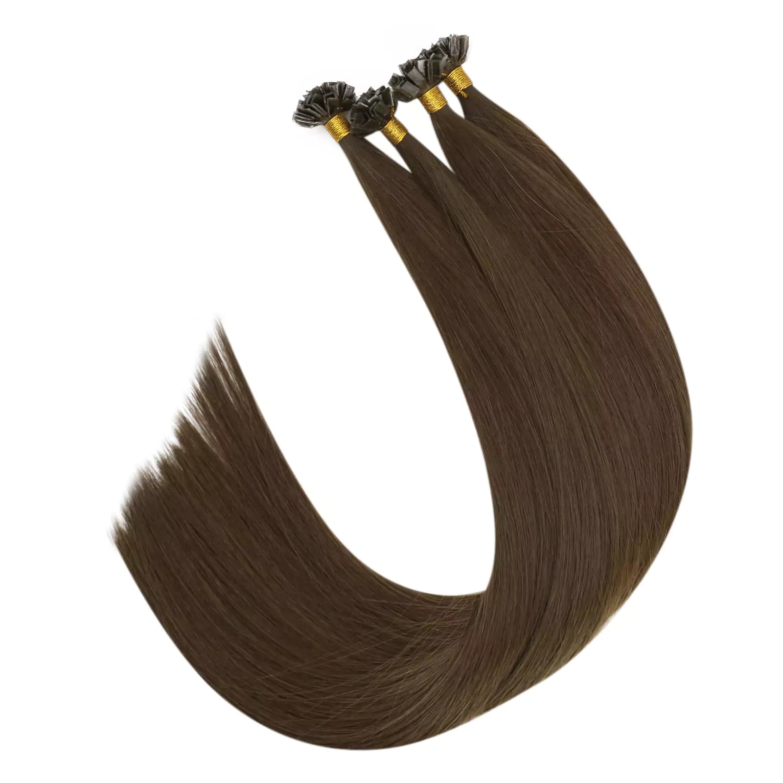 Human Hair K-tip Fusion Hair Extensions Solid Dark Brown