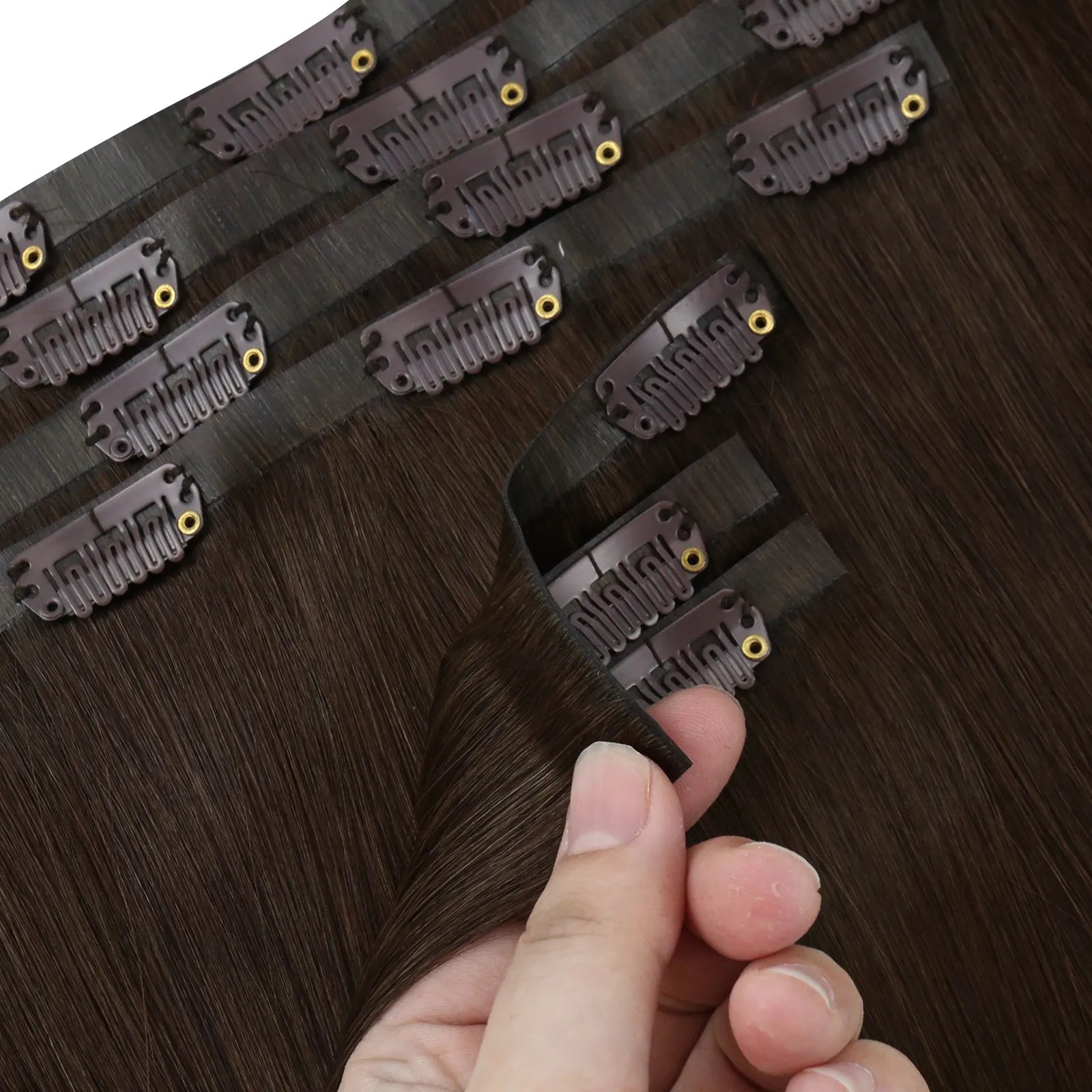 invisible clip ins remy human hair for women