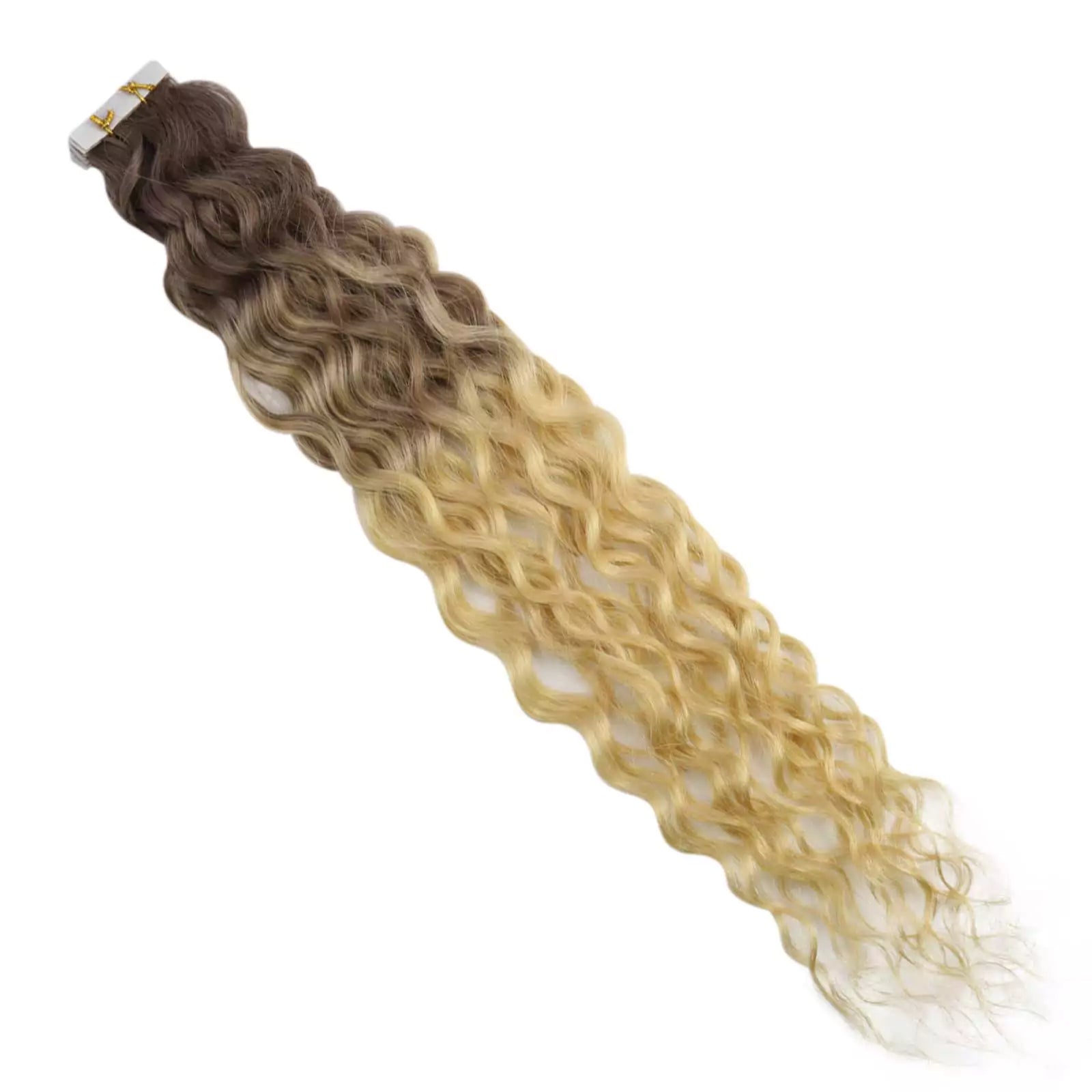 invisible tape in extensions for wavy hair