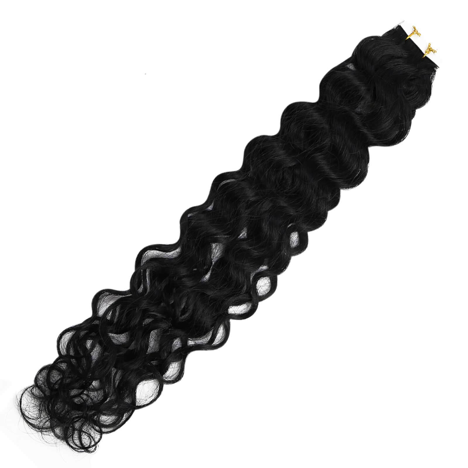 injection tape in hair extensions natural wavy curly hair
