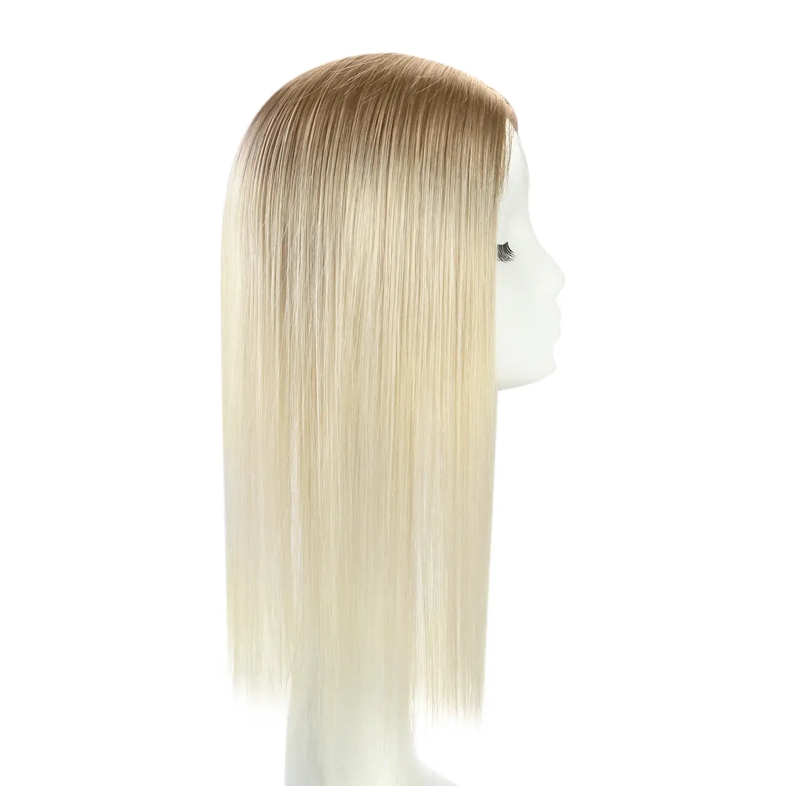100% huamn hair topper ombre brown to blonde human hairpieces