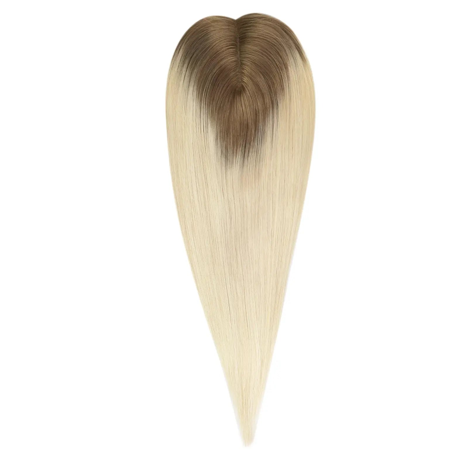 ombre brown to blonde remy human hair topper for thinning hair