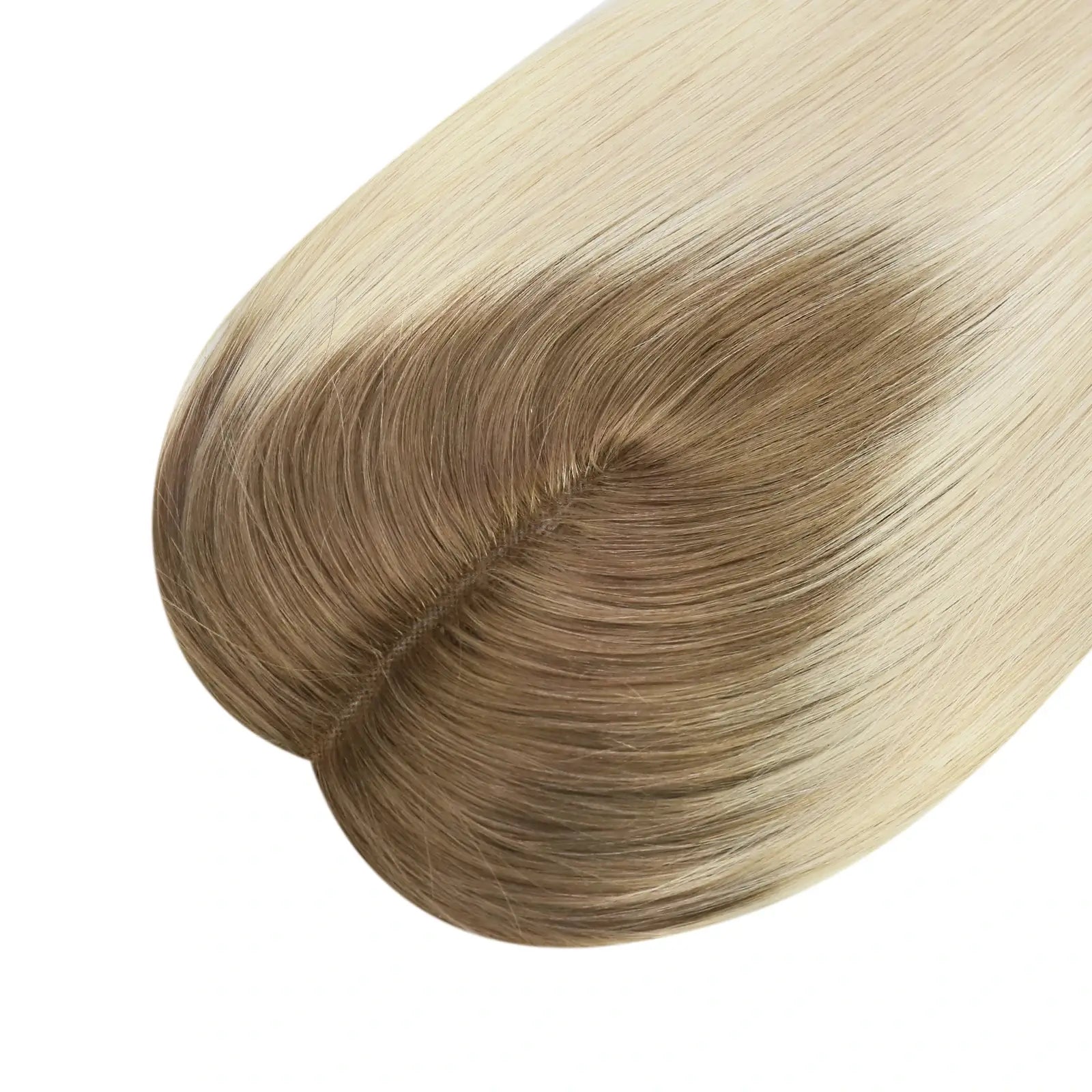 ombre brown to blonde remy human hair topper for women