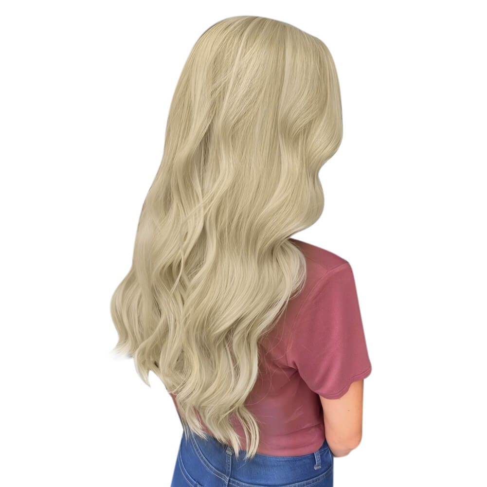 [Pre-sale][Virgin Hair] Cuticle Intact Genius Weft Hair Extensions Wavy Style Platinum Blonde #60