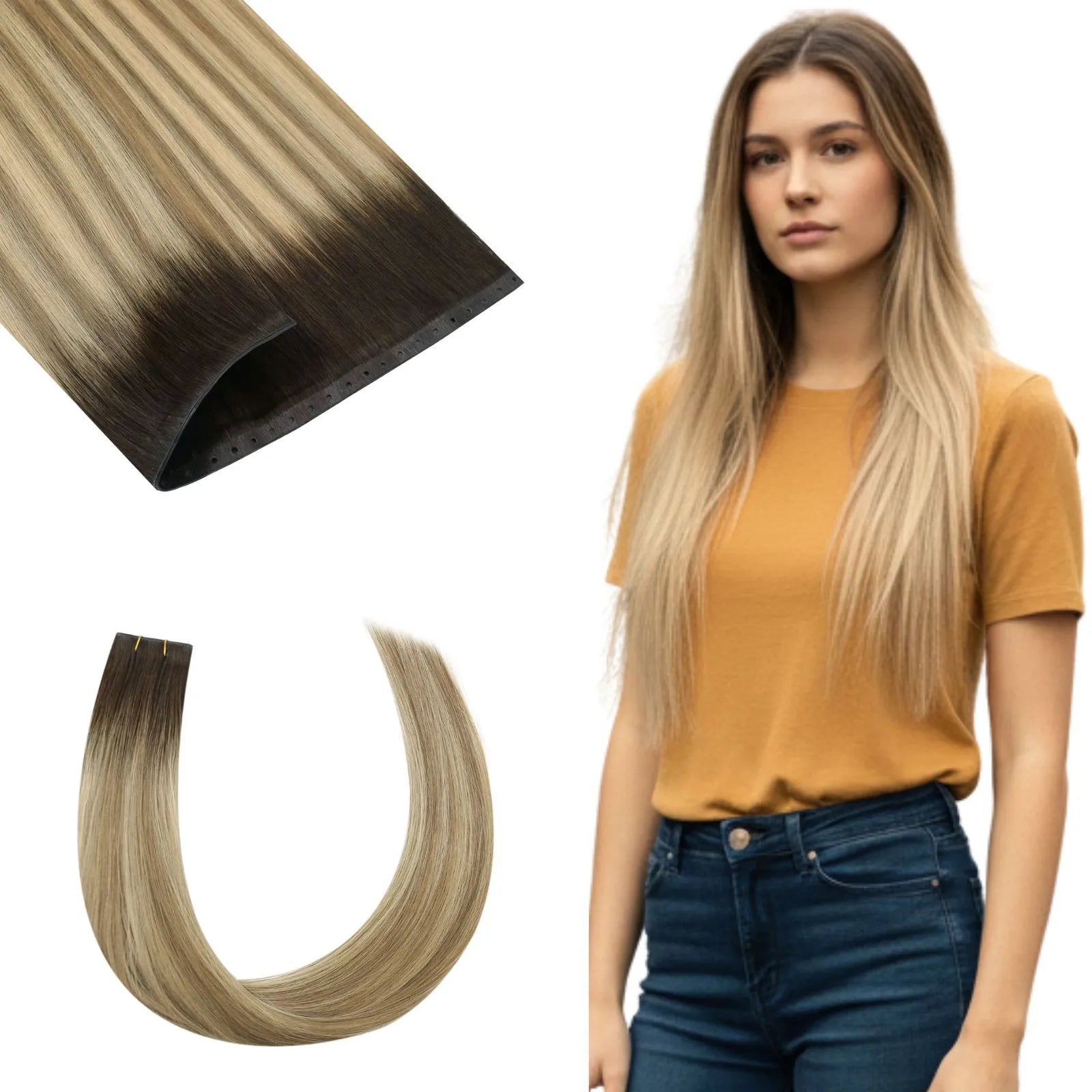 butterfly weft hair virgin human hair bundles for thin hair