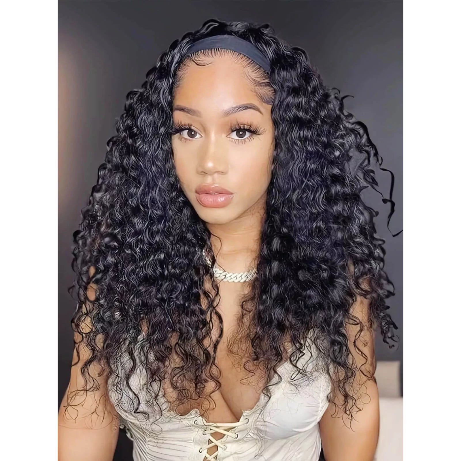 kinky curly Headband Wigs