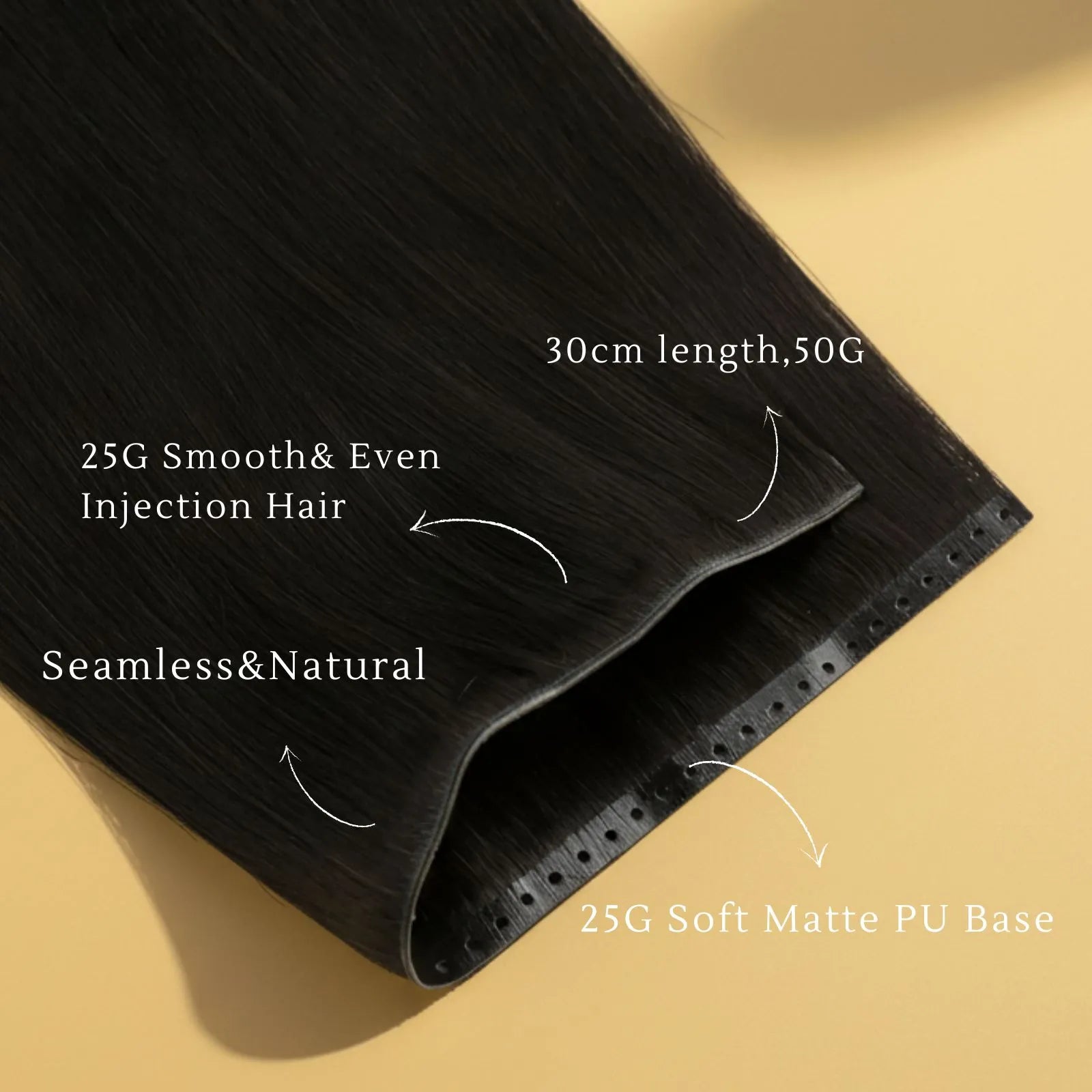 [Virgin Hair] Seamless Injected Hole Weft Hair Extensions Human Hair #4/27/4