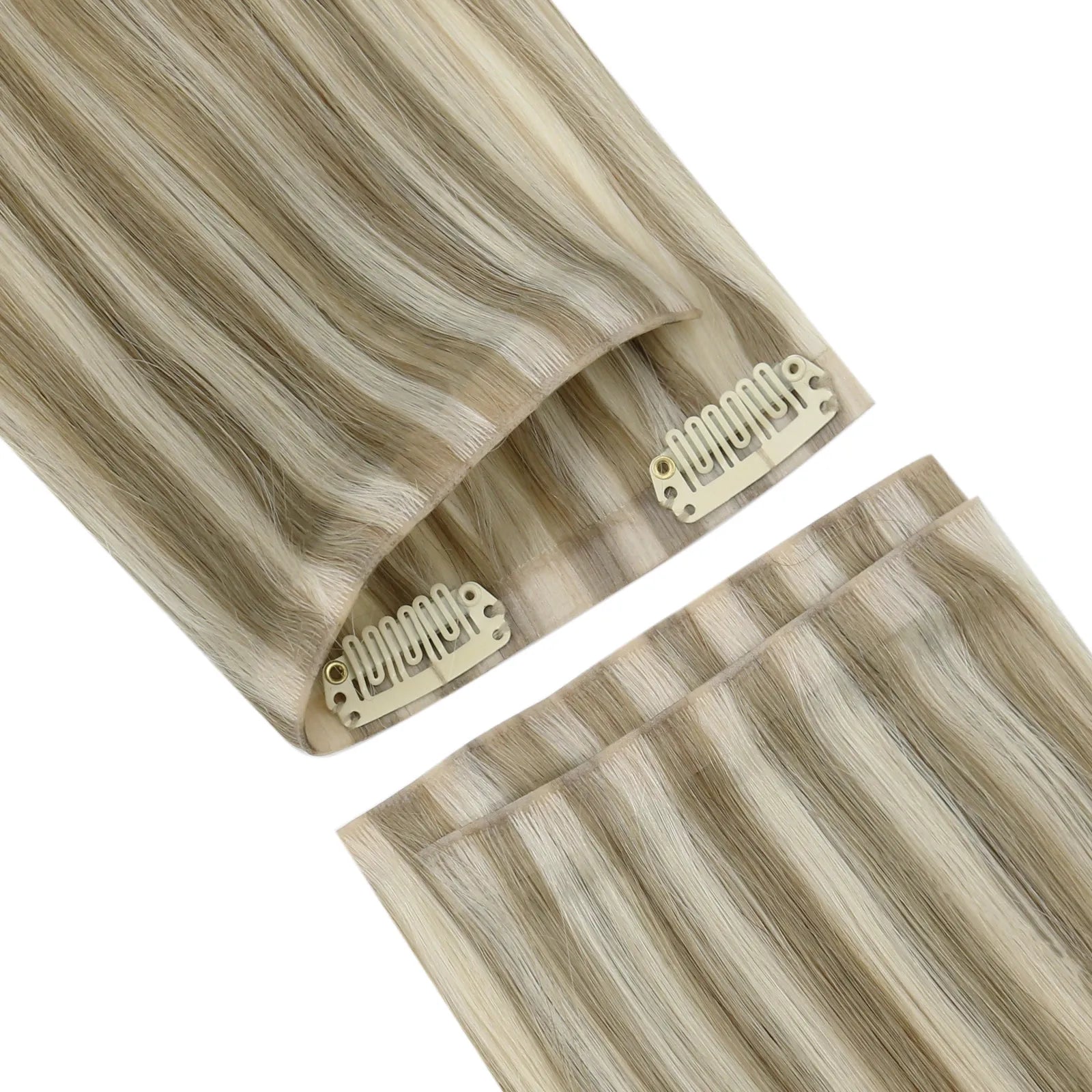 seamless hair extensions pu clip ins for thin hair for women