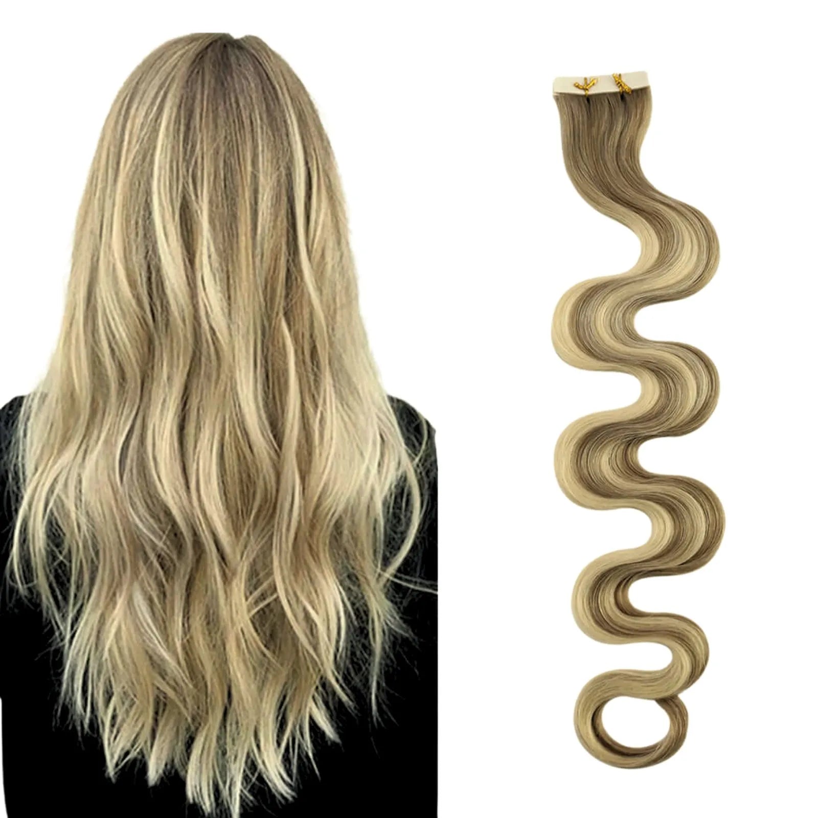 injected tape in hair extensions for women