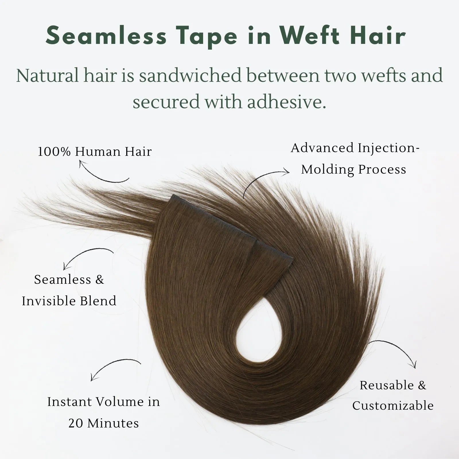 tape in weft hair extensions seamless hair extensions