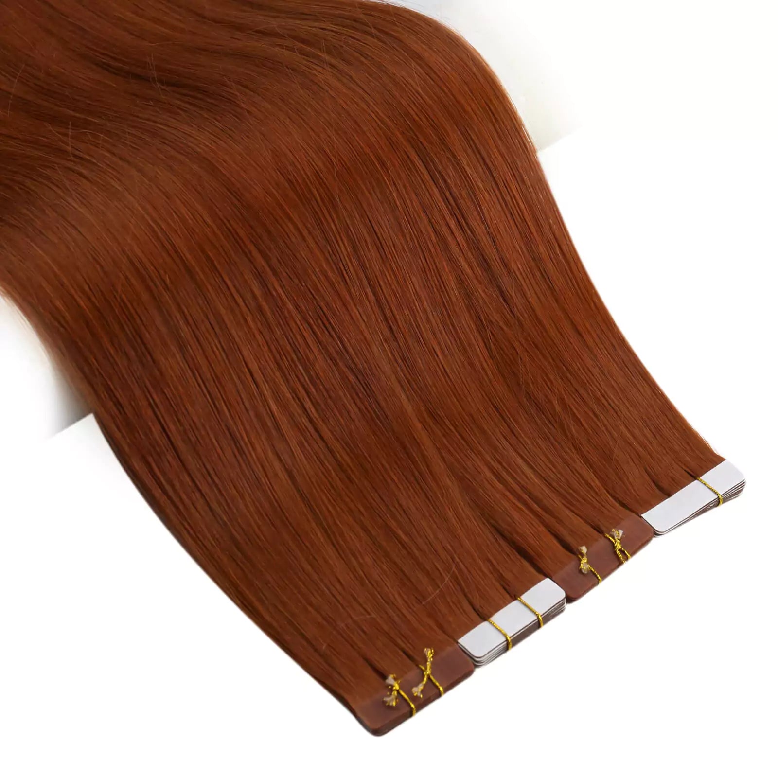 hair extensions tape in human hair copper blonde