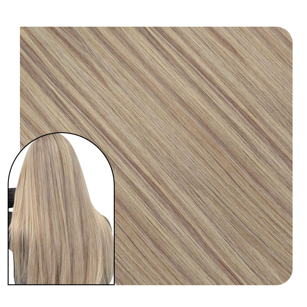 Tape in Remy Human Hair Extension Blonde Highlight Color #18/613-Ugeat