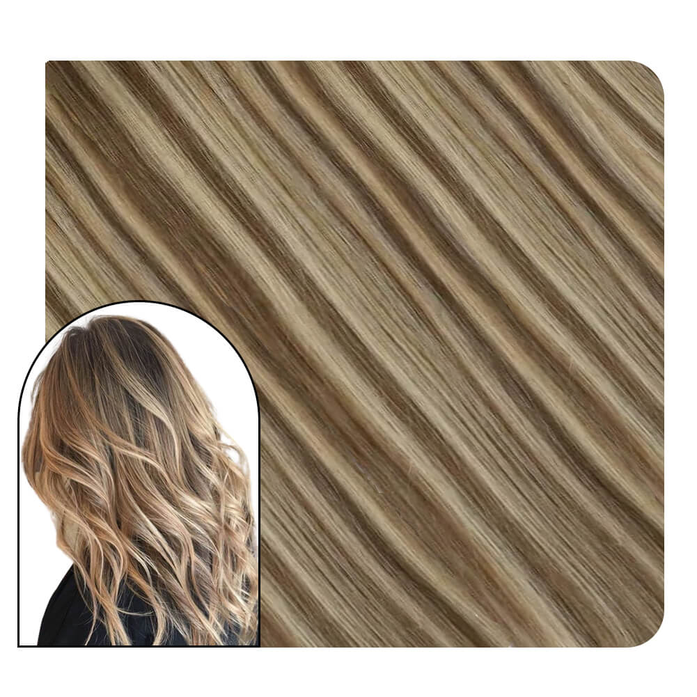 Human Hair Tape in Extensions Balayage Color Ombre Adhesive Extensions Hair 8/22/8