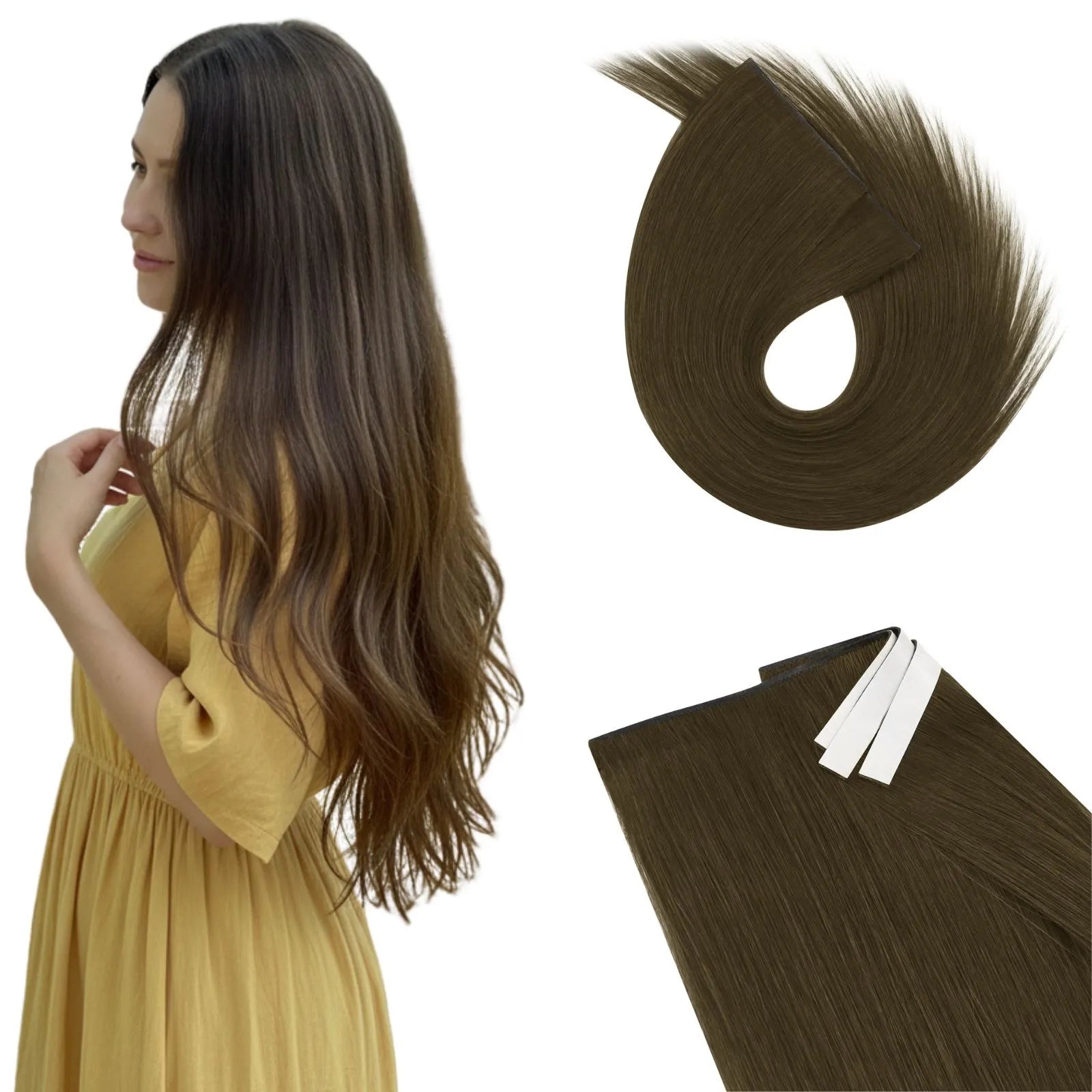  injected tape in weft hair seamless tape ins for thin hair