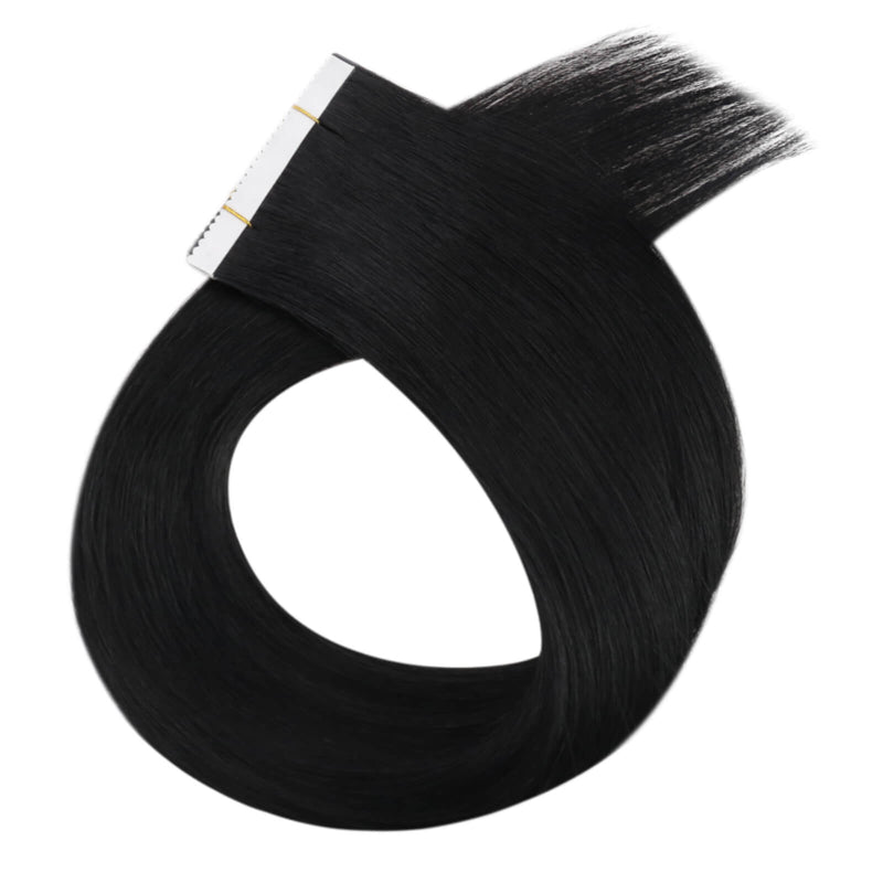 tape in human hair extensions black