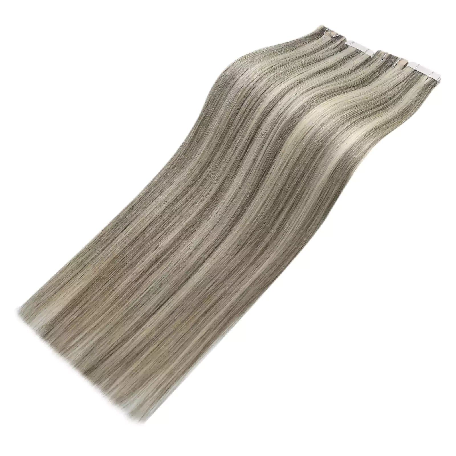 highlight blonde tape in hair extensions for women