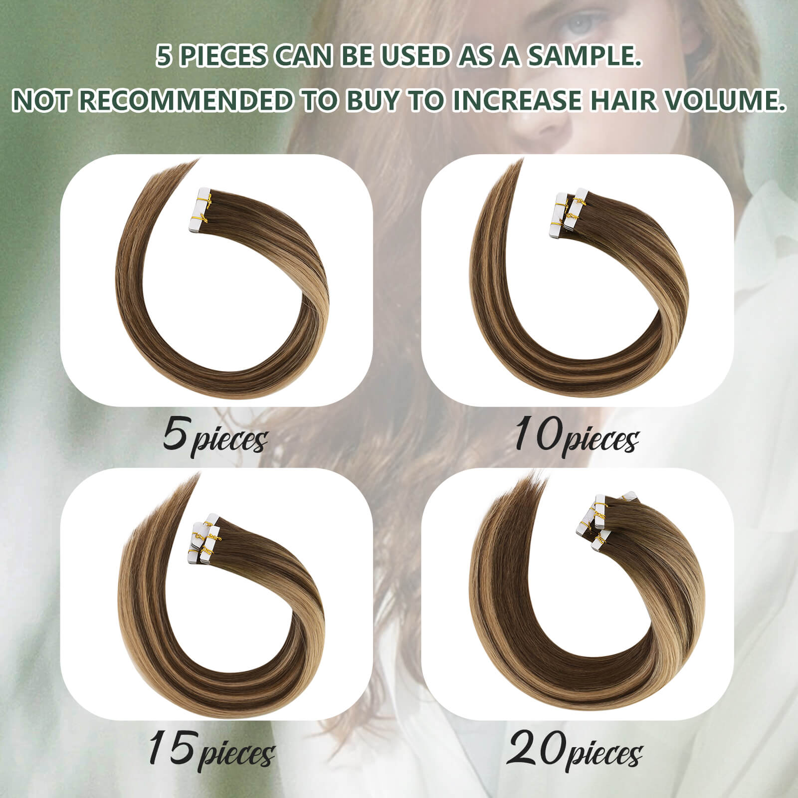Invisible Injection Tape in Extensions for thin hair