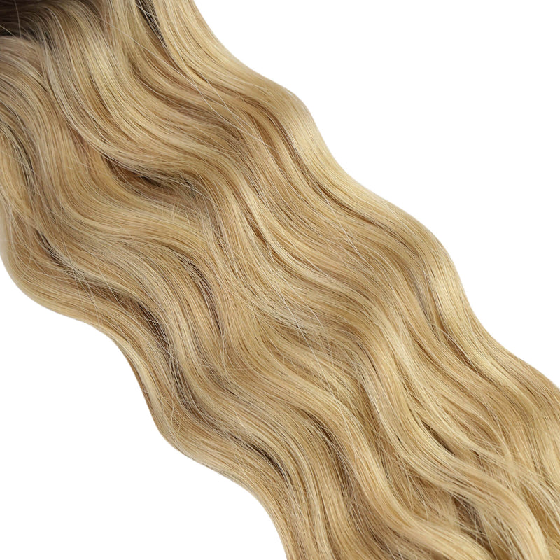 natural wavy injection tape in extensions virgin hair