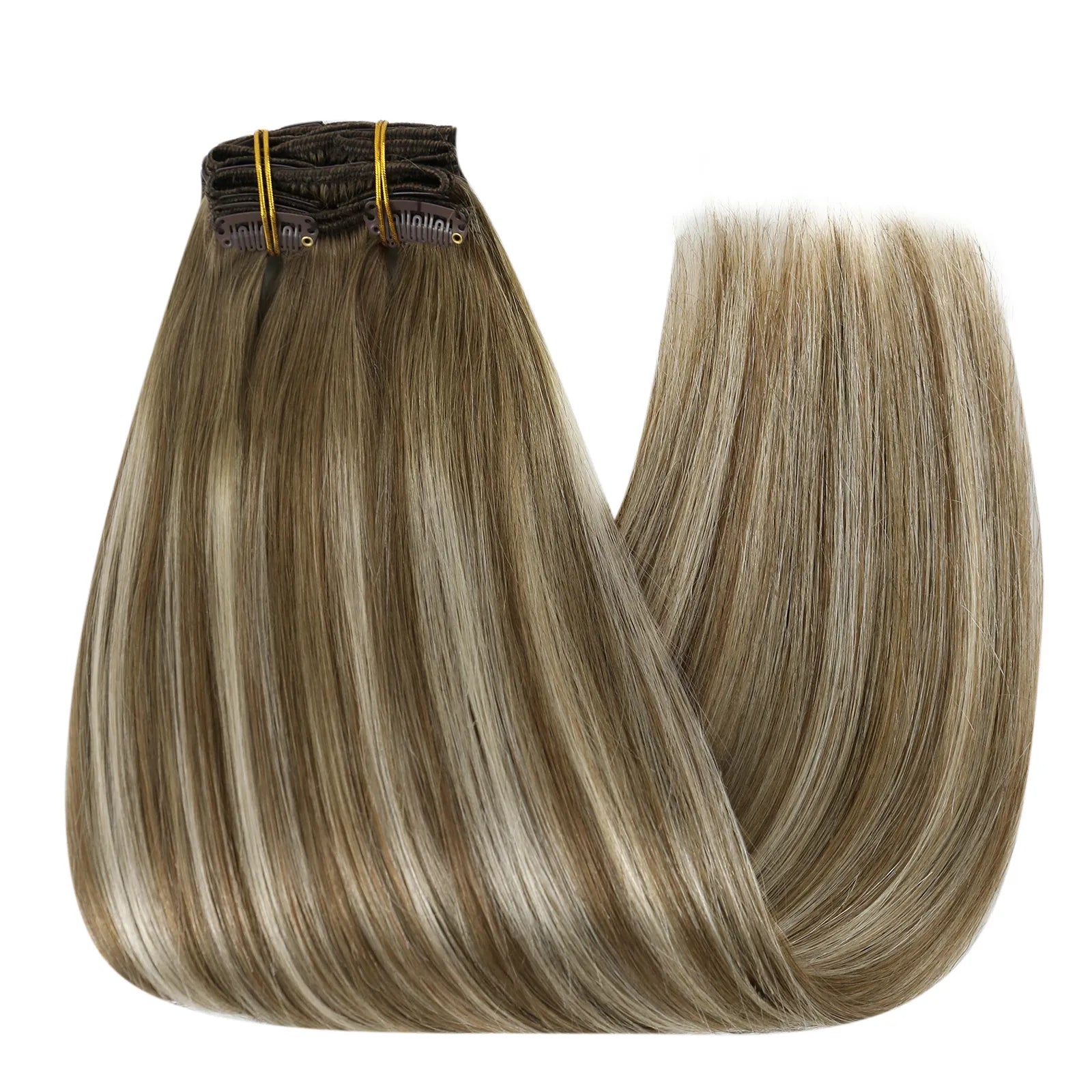 7pcs clip in extensions remy human hair thickened clip ins