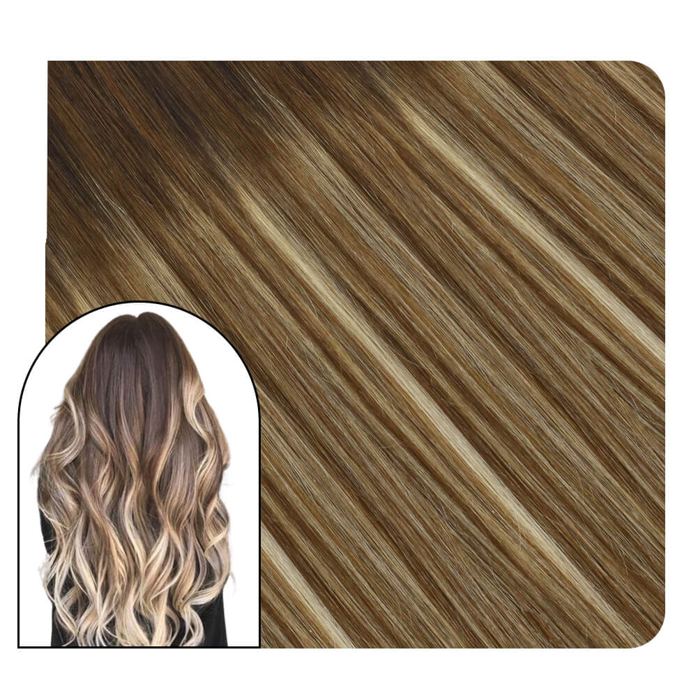 U Tip Remy Hair for Sale Human Hair Extensions Balayage Brown With Blonde #4/6/613