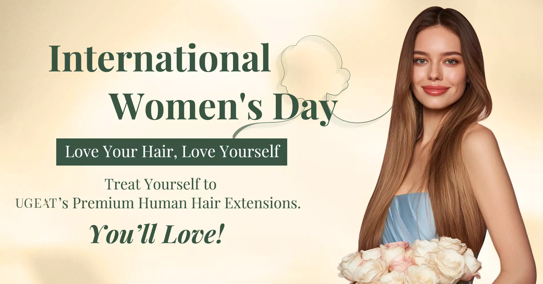 human hair extensions women's day sale