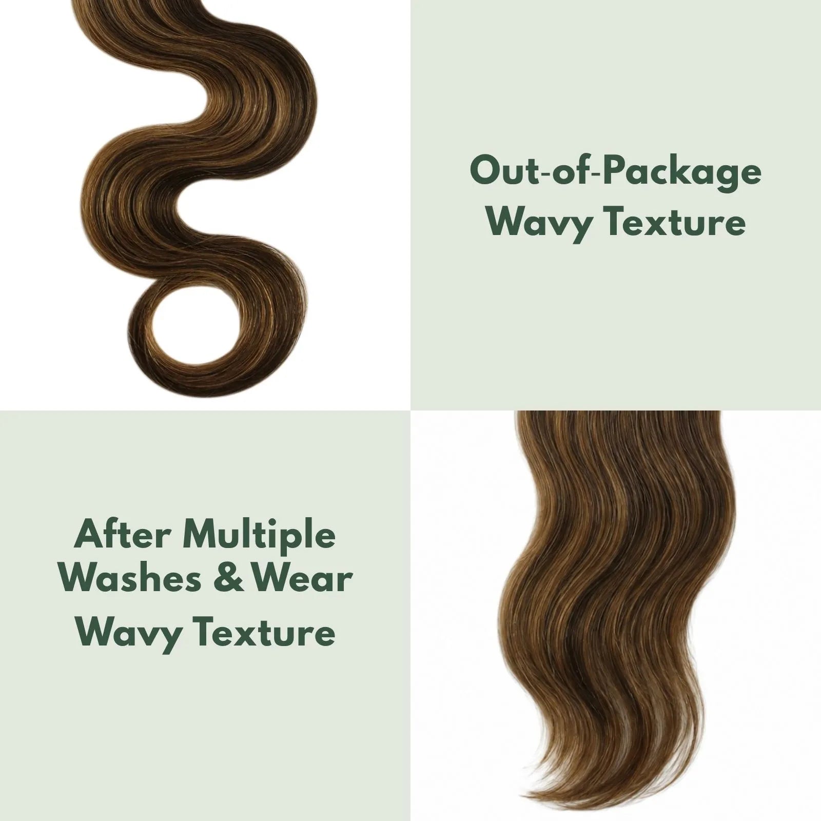 [Pre-sale][Virgin+] Injection Tape in Extensions Balayage Wavy Human Hair 10Pcs #2/18/22