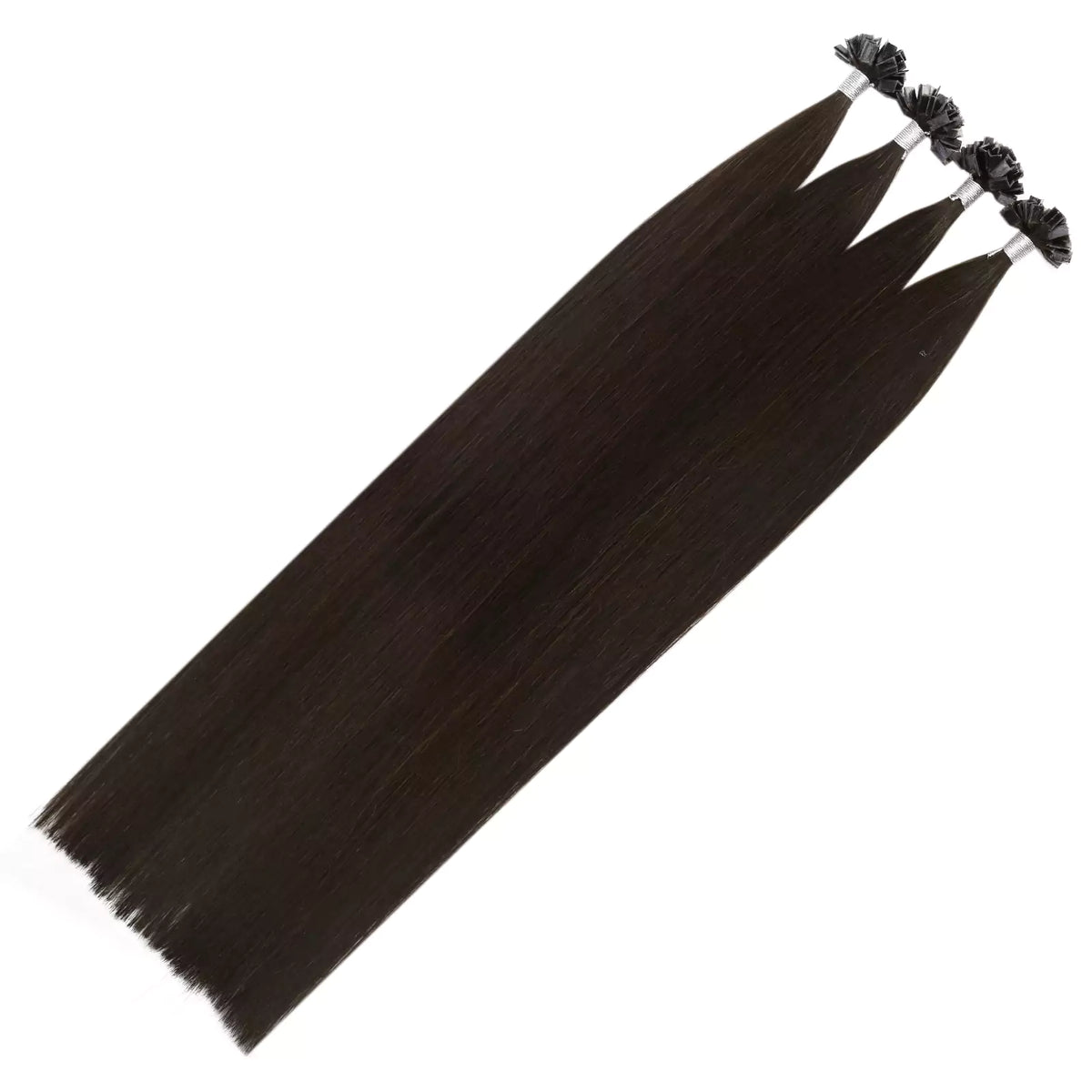 Ktip Extensions Kit Virgin Ktip Extensions Fusion Human Hair Darkest Brown For Thinning Hair #2