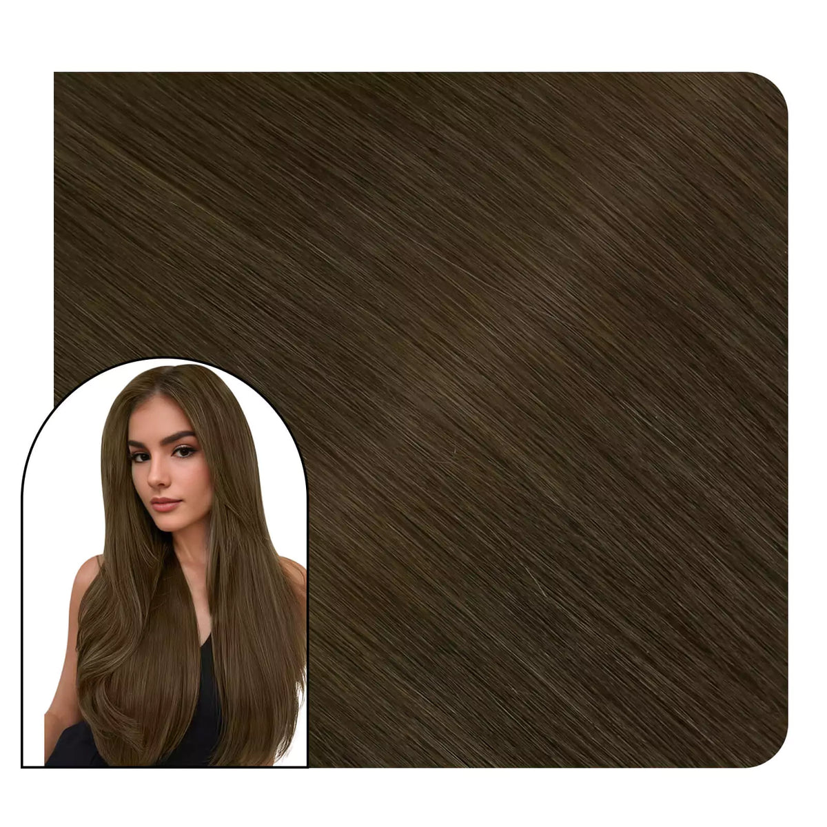 Ugeat 100 percent human hair extensions tape in Amazon.com : Ugeat Tape in Extensions Human Hair Light Brown  main image 2