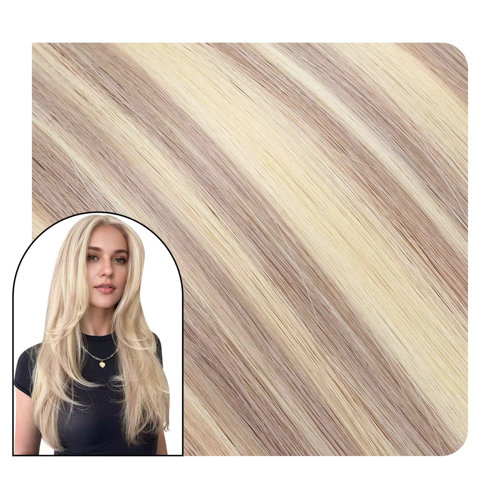 Invisible Seamless PU Injection Tape Hair Extensions Blonde