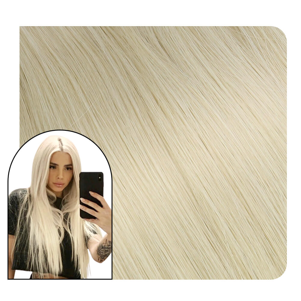 [Virgin+] Full Cuticle Virgin Hand-tied Real Human Hair Weft Blonde #60
