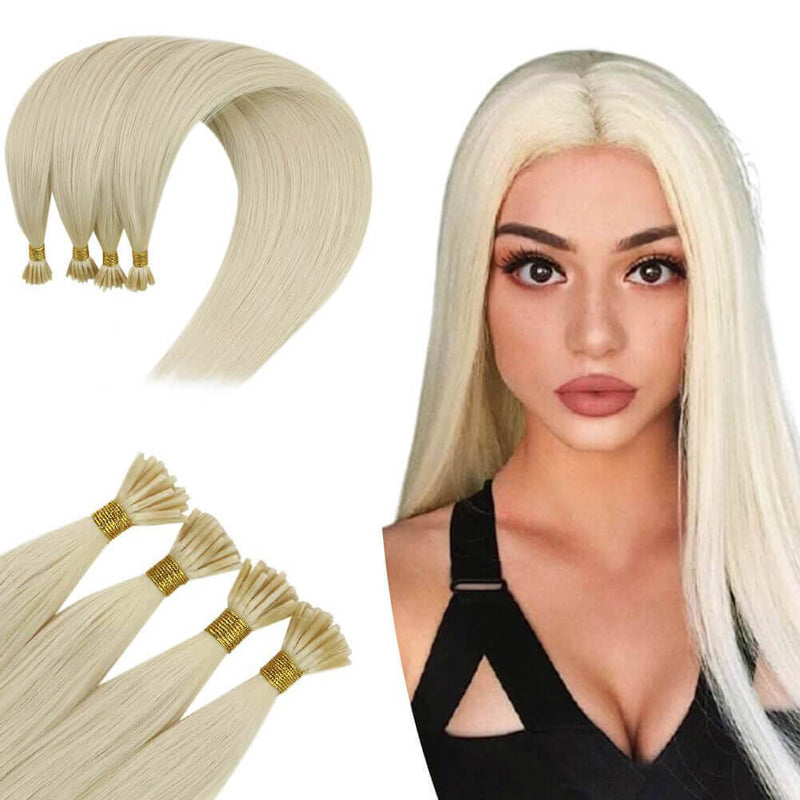 Blonde I Tip Hair Extensions Virgin Fusion Hair Extensions #60