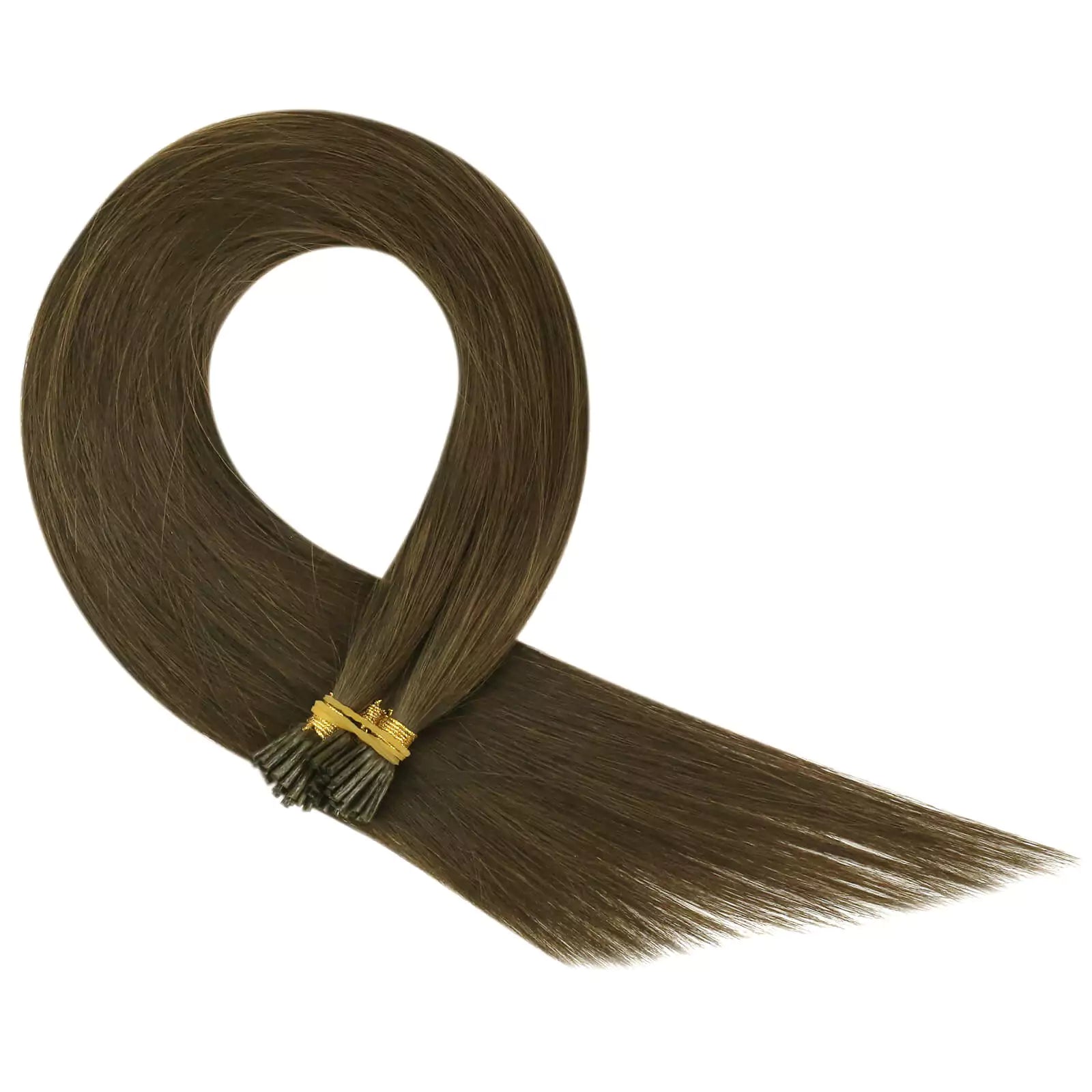 [Virgin+] Dark Brown Virgin Hair Keratin Hair Natural I Tip Hair Extensions #4