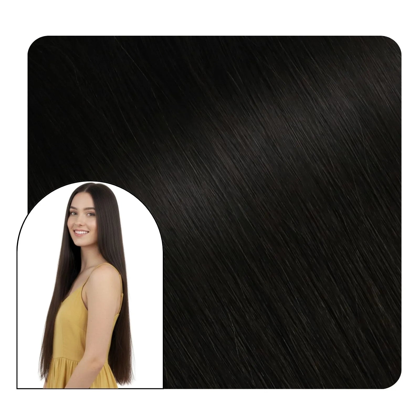 off black tape in weft hair