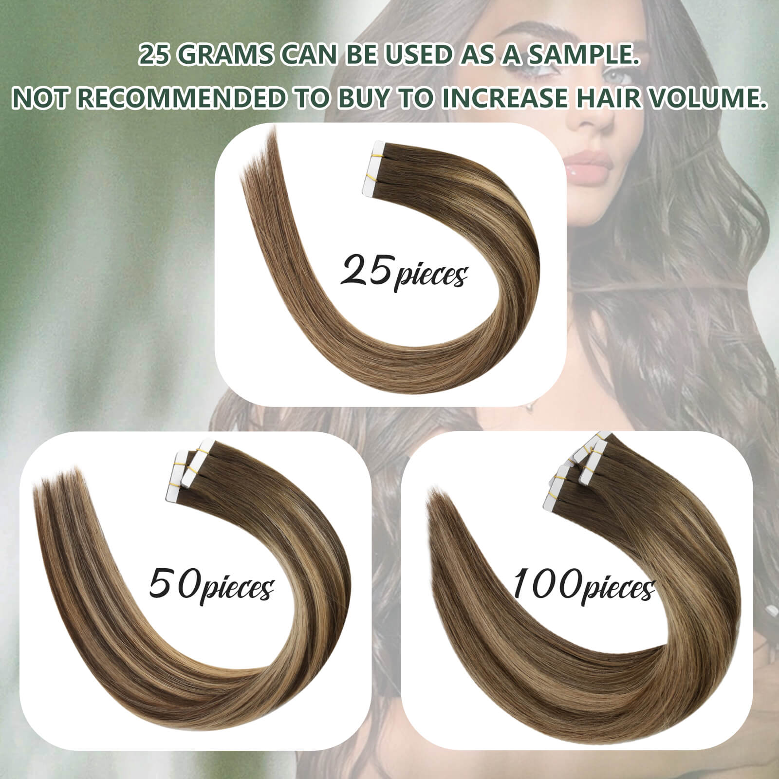 [Pre-sale][Virgin+] Tape in Hair Extensions Balayage Brown Blonde #5/7/20