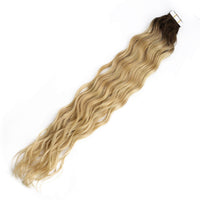 natural wavy tape in extensions virgin human hair
