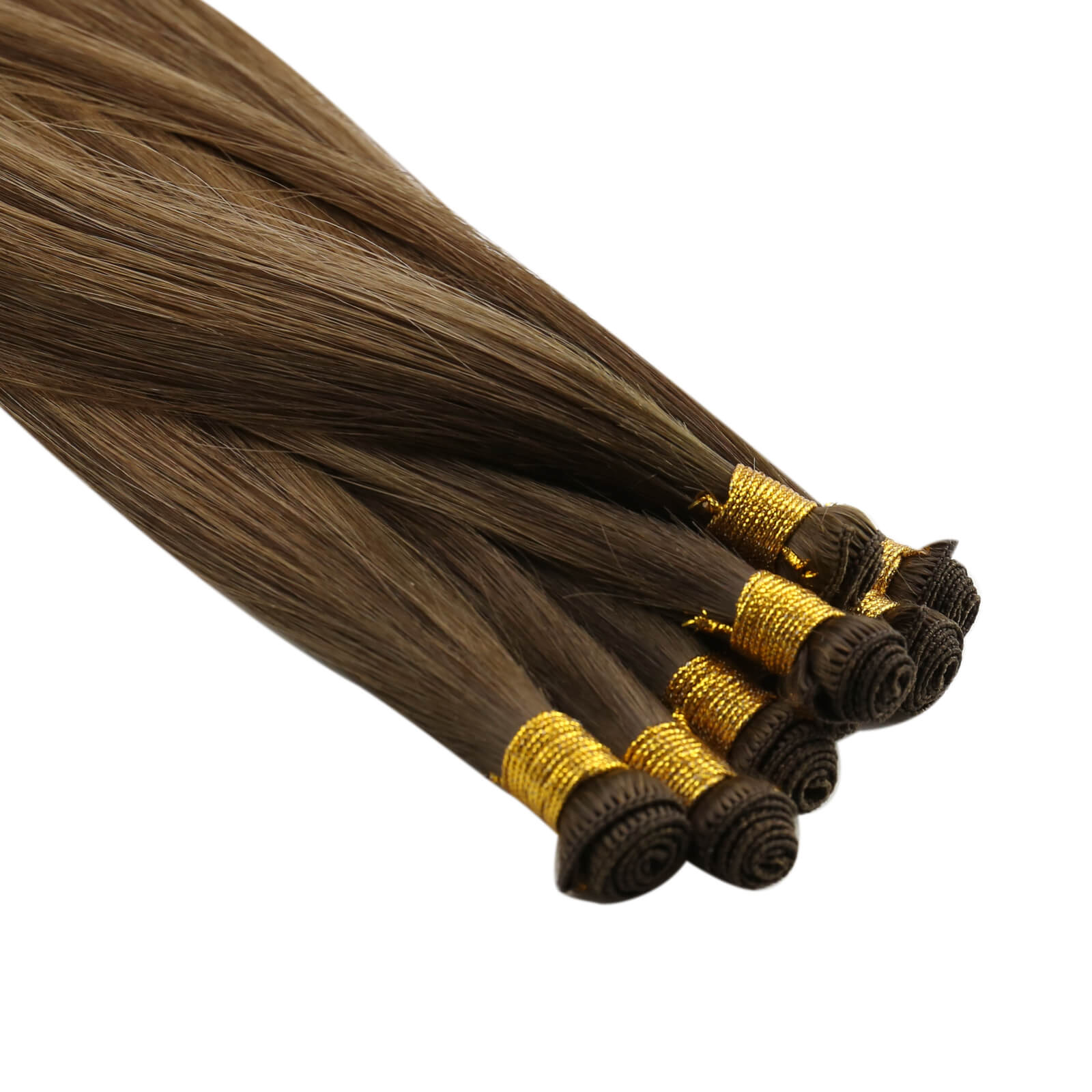 hand-tied hair weft virgin human hair