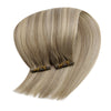 Flat Silk Weft Hair Extensions #8/8/613