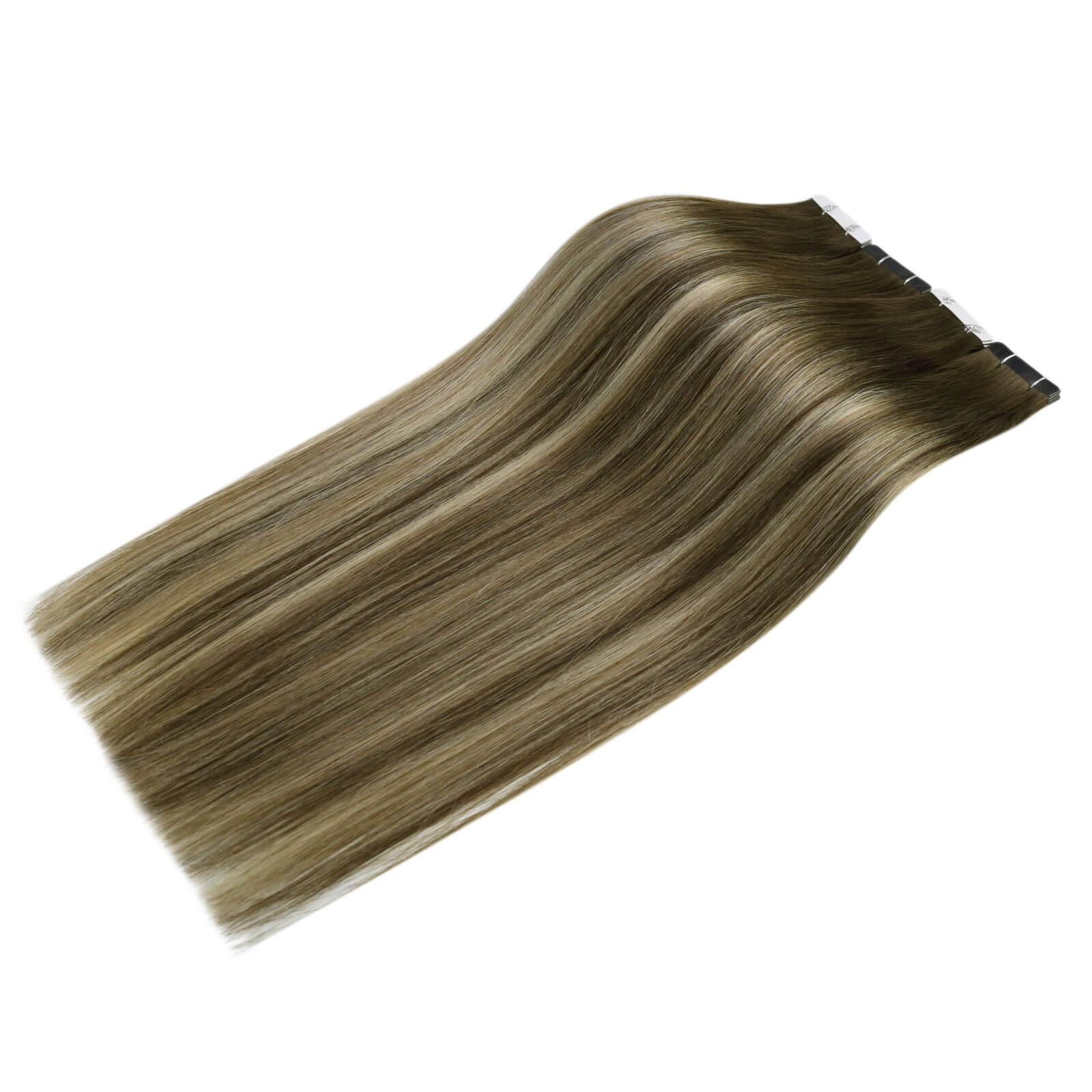 brown with blonde tape in hair extensions