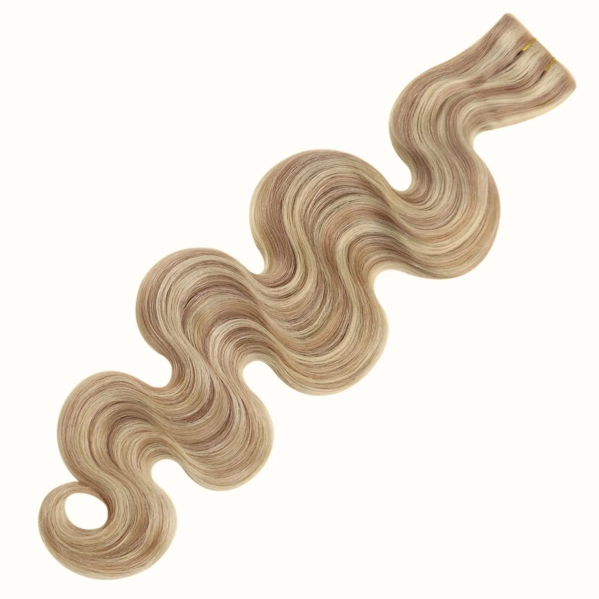 wavy butterfly weft hair beach wavy hairstyle highlighted blonde for women