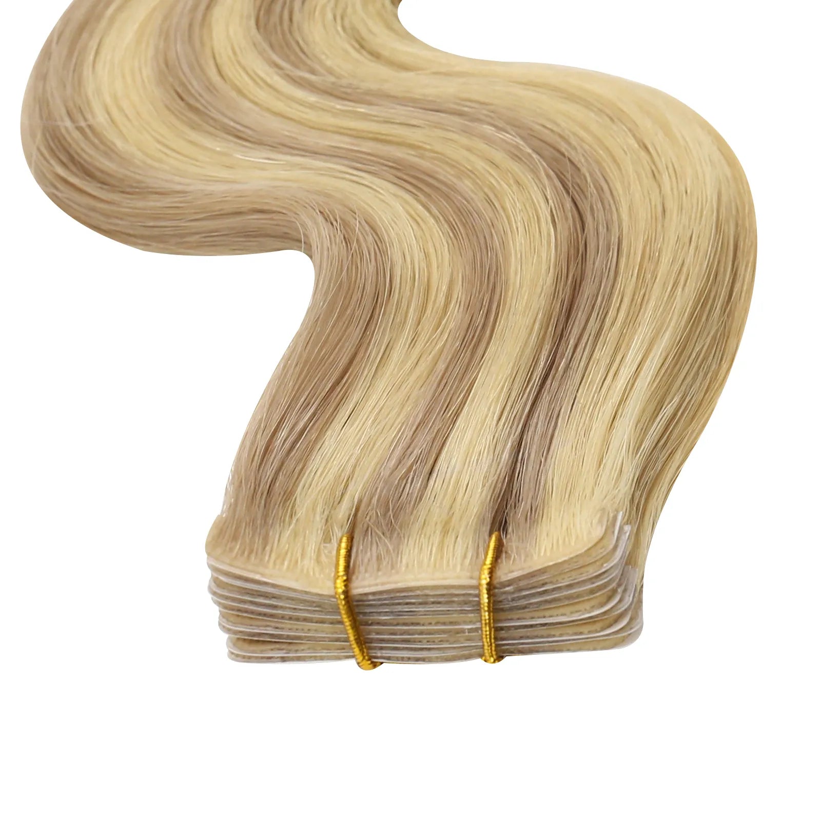 PU Injection Tape in Hair Body Wave Ash Blonde Highlighted