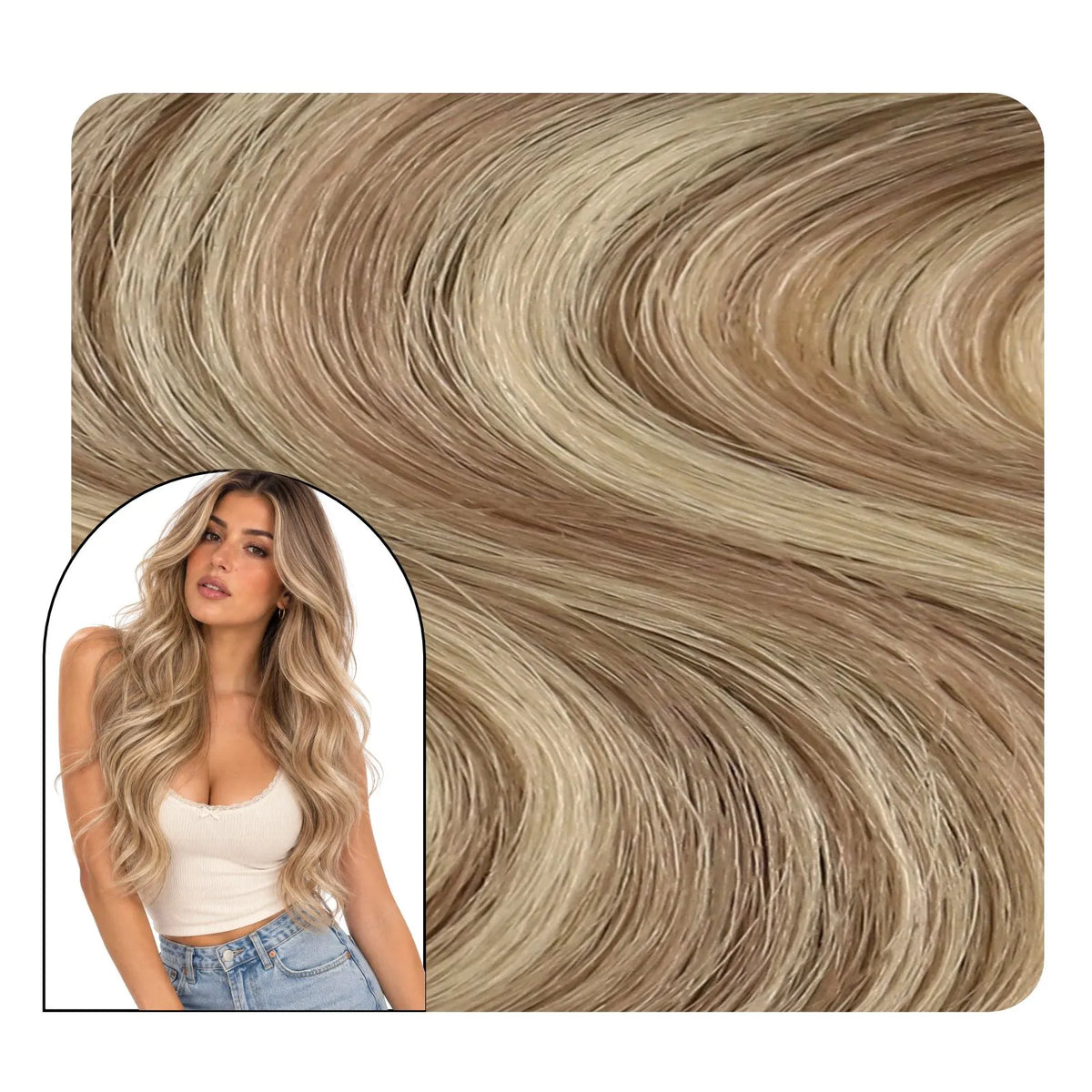 tape in extensions wavy human hair blonde for women