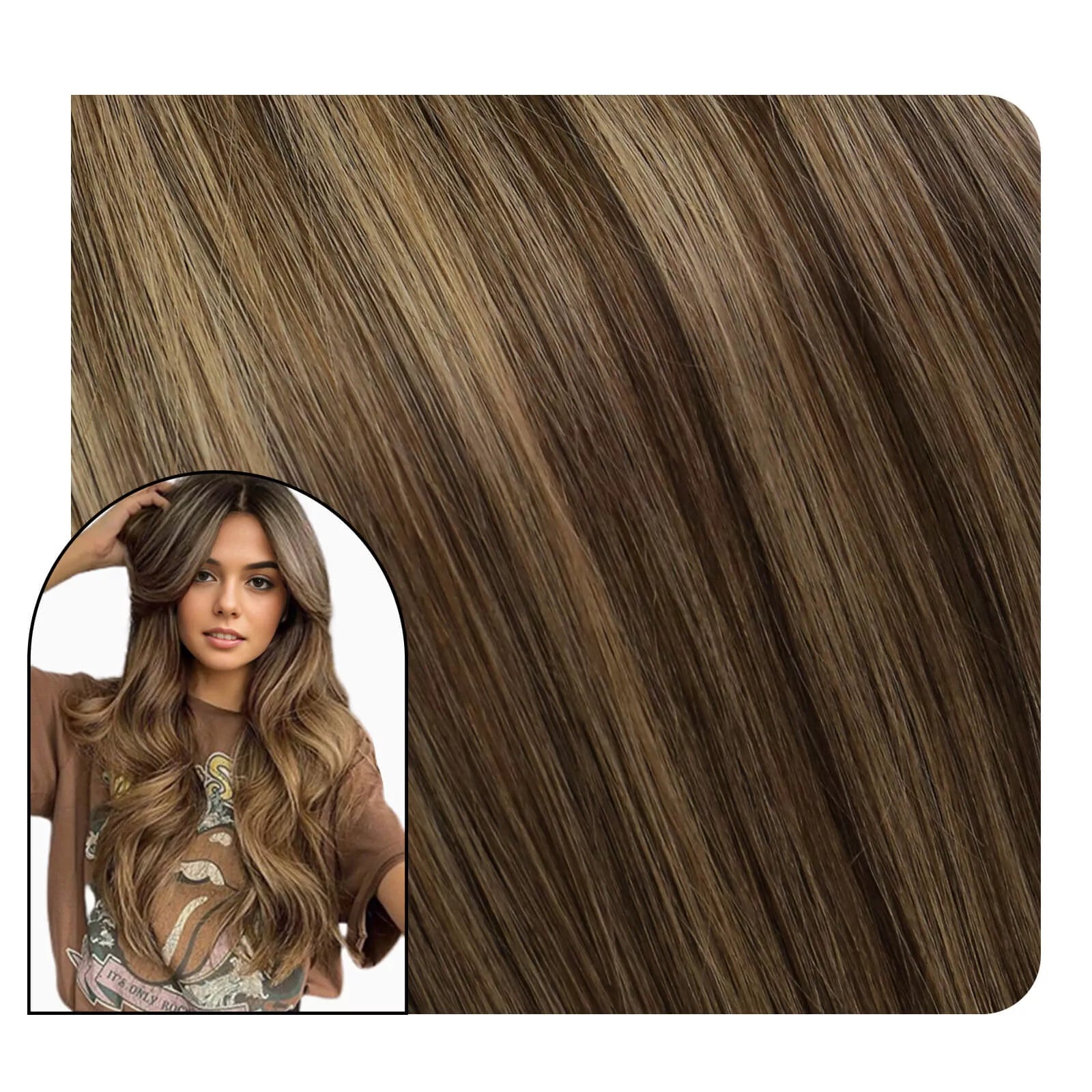Injected Hole Weft Hair Extensions Human Hair