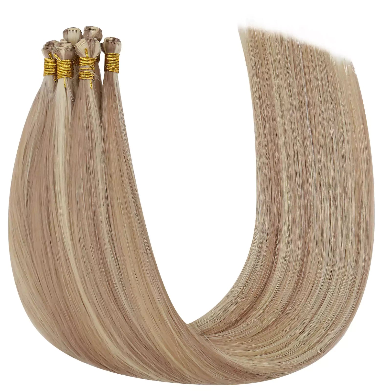 Hand-tied Real Human Hair Weft Highlithed