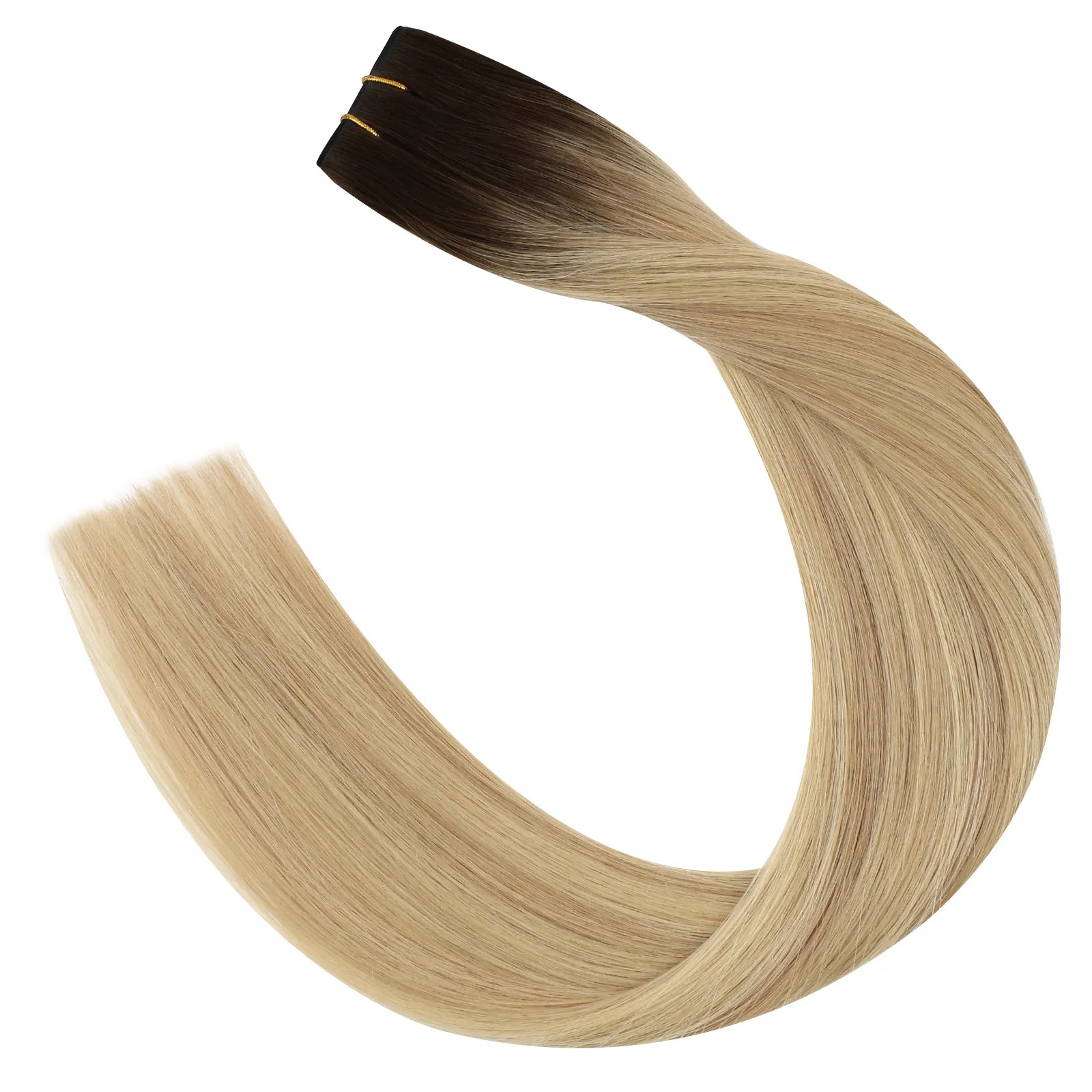 [Virgin+] Butterfly Weft Hair Extensions Caramel Blonde Balayage #2/18/22