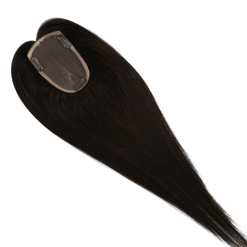 hair toppers clip on real virgin hair mono base