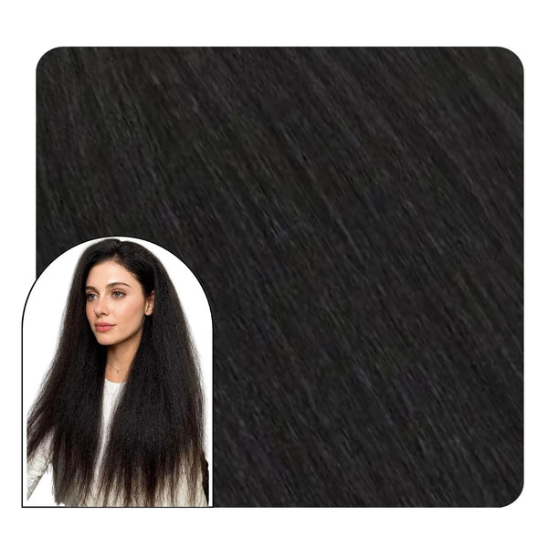 yaki clip in hair extensions black hair for women