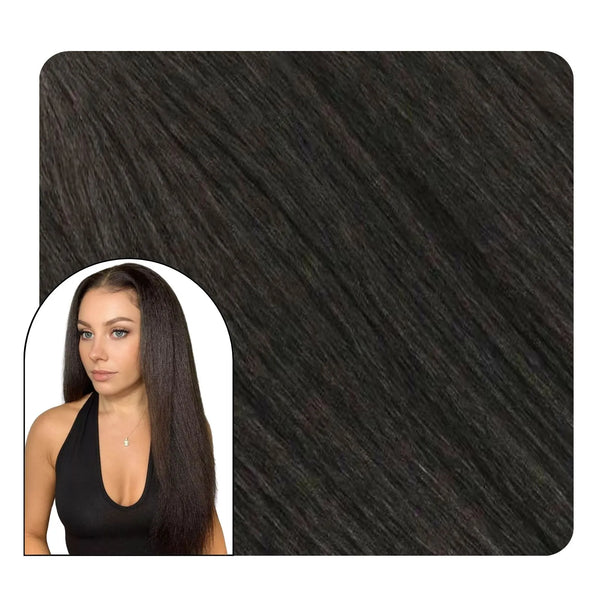 yaki clip in hair extensions brown hair 