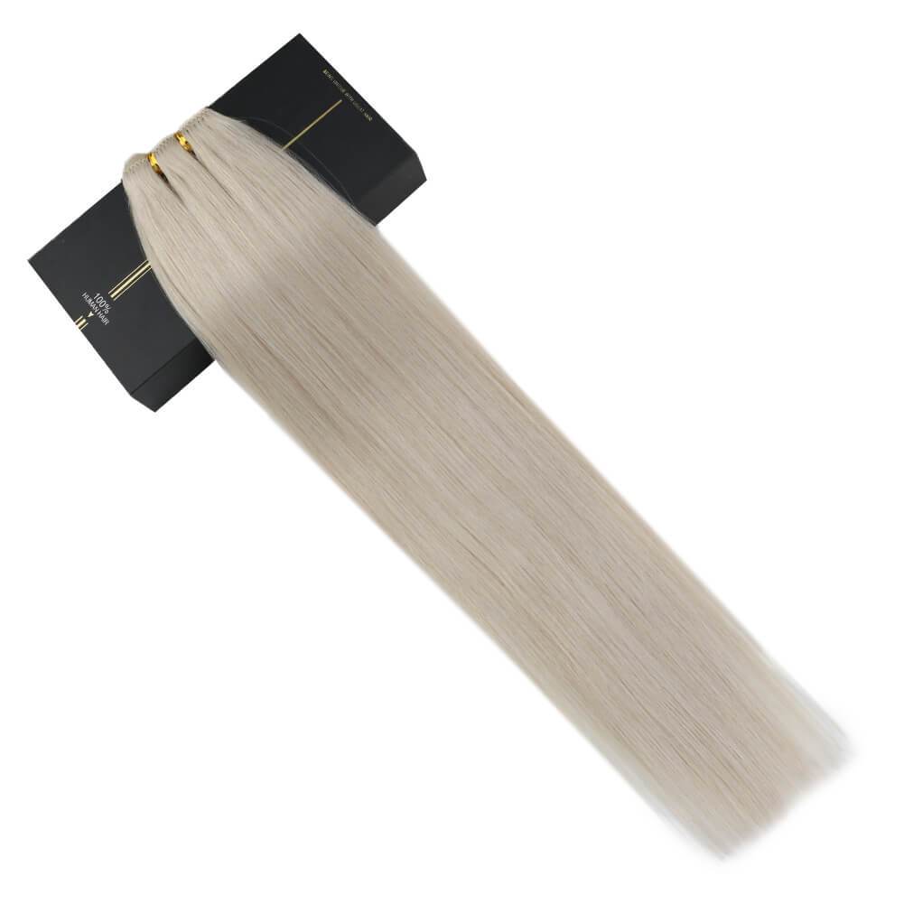 White Blonde Color Remy Human Hair 60A