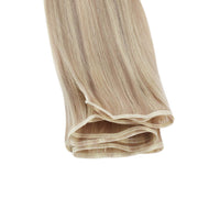 highlight blonde flat silk weft hair extensions
